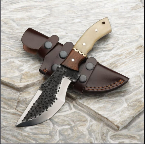 Tom Brown Tracker Survival Knife - D2 Steel Blade, Rosewood & Brass Handle, Leather Case
