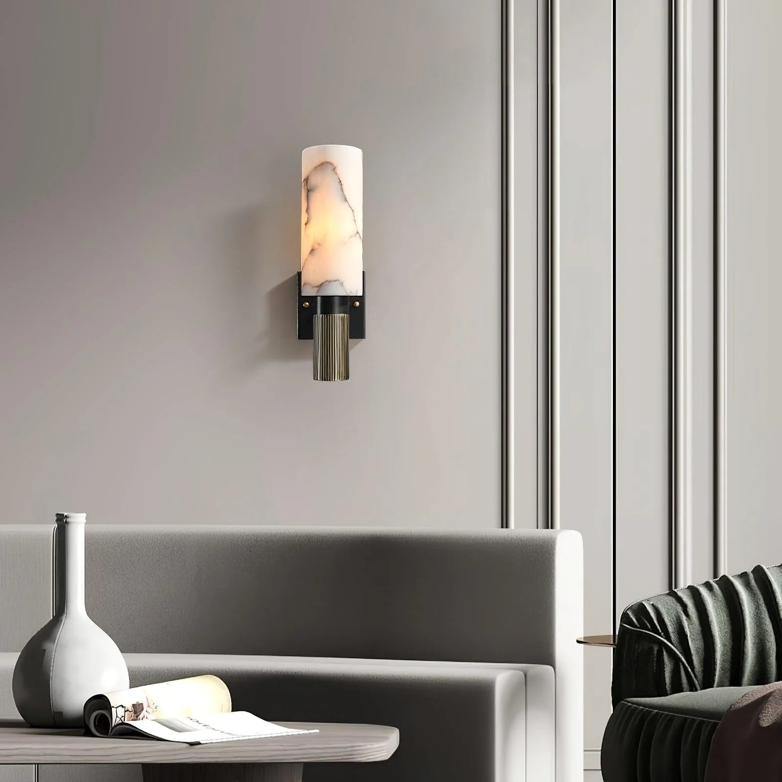 Torch Marble Sconce