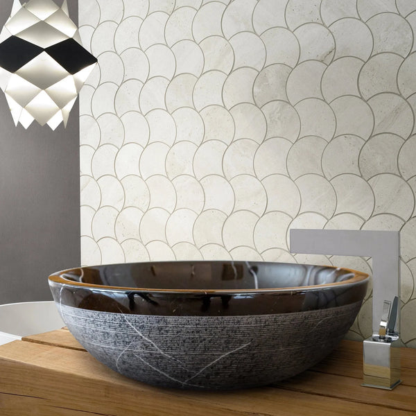 Natural Stone Toros Black Marble Above Vanity Bathroom Sink Rustic Outside (D)16