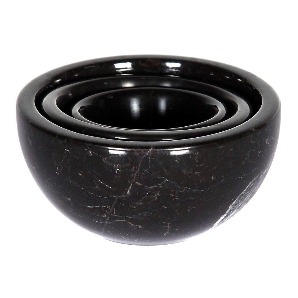 Marble Nesting Snack/Serving Bowls Set of 3 Polished