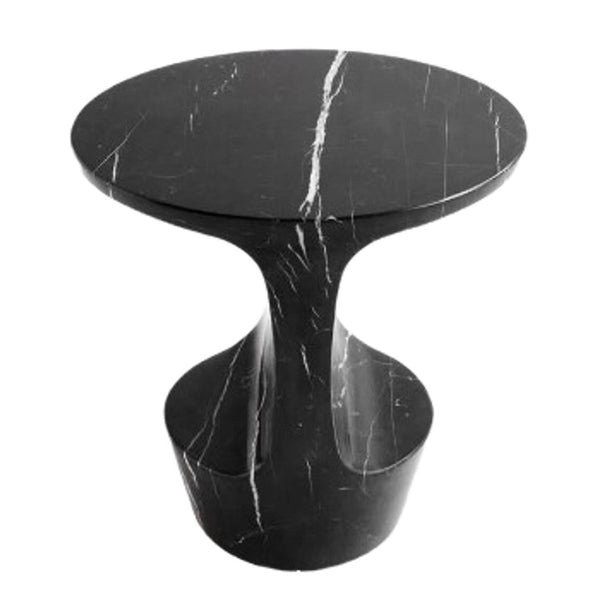 Toros Black Solid Marble End/Side Table Special Design Polished (W)13