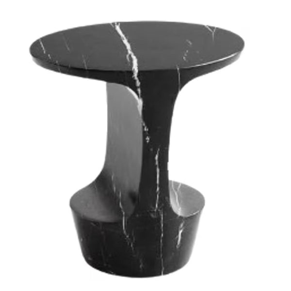 Toros Black Solid Marble End/Side Table Special Design Polished (W)13