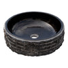 Toros Black Marble Rustic Above Vanity Round Bathroom Sink (D)16