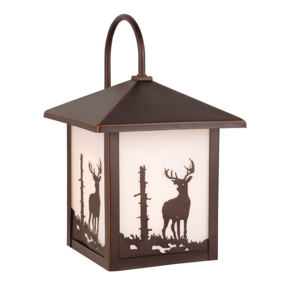 Towering Deer Outdoor Wall Lantern
