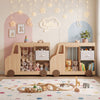 Toy Storage Organizer with Stuffed Animal Storage Fabric Drawer and Universal Wheels-Natrual