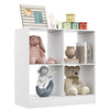 4-Cube Kids Bookcase with Open Shelves-White - White