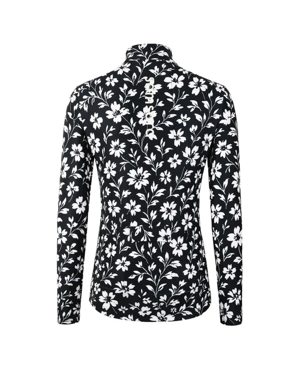 Transition Long-Sleeve Jersey - Black Floral Maze