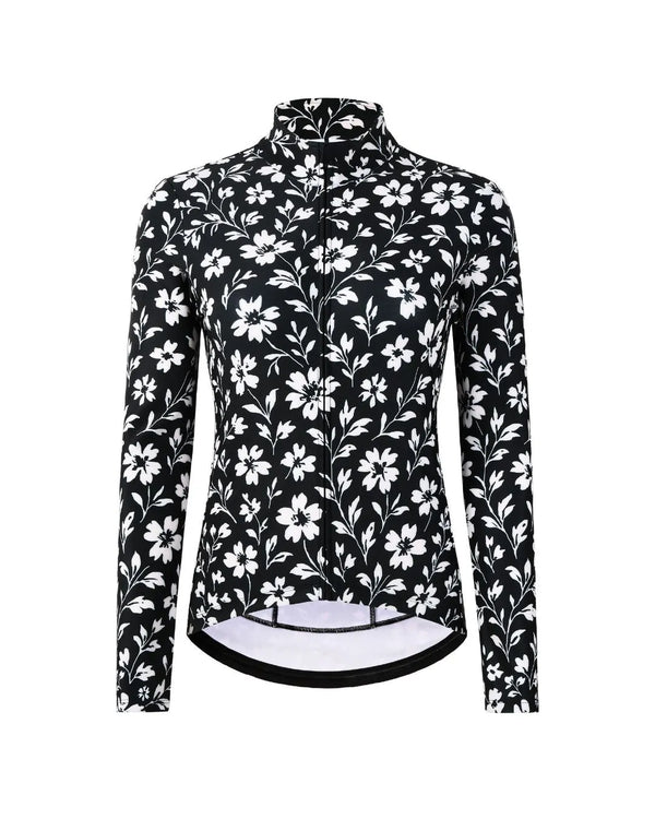 Transition Long-Sleeve Jersey - Black Floral Maze