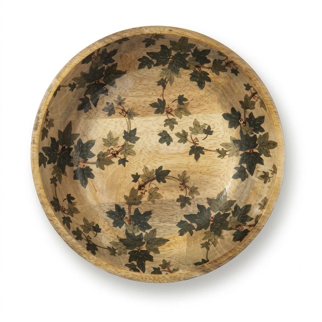 House of Avana Transparent Leaf Shape Mango Wood Bowl