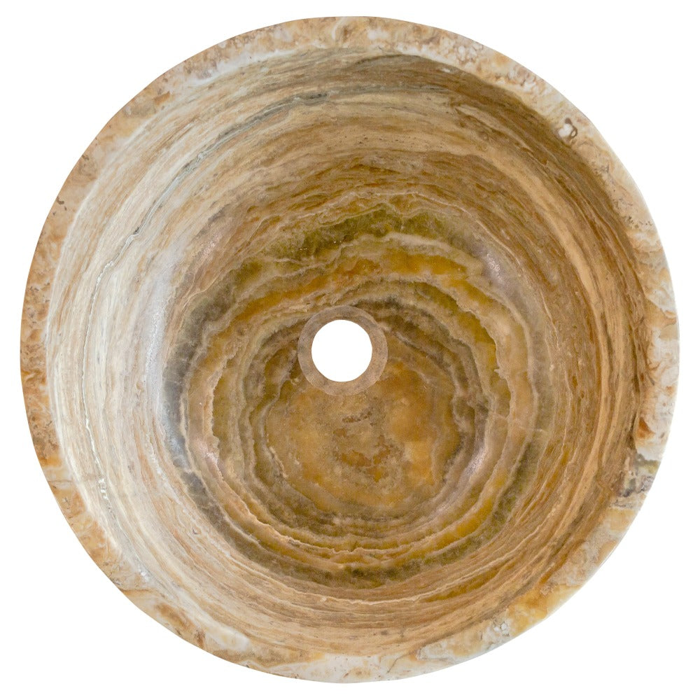 Traonyx Travertine Onyx Natural Stone Vessel Sink (D)16