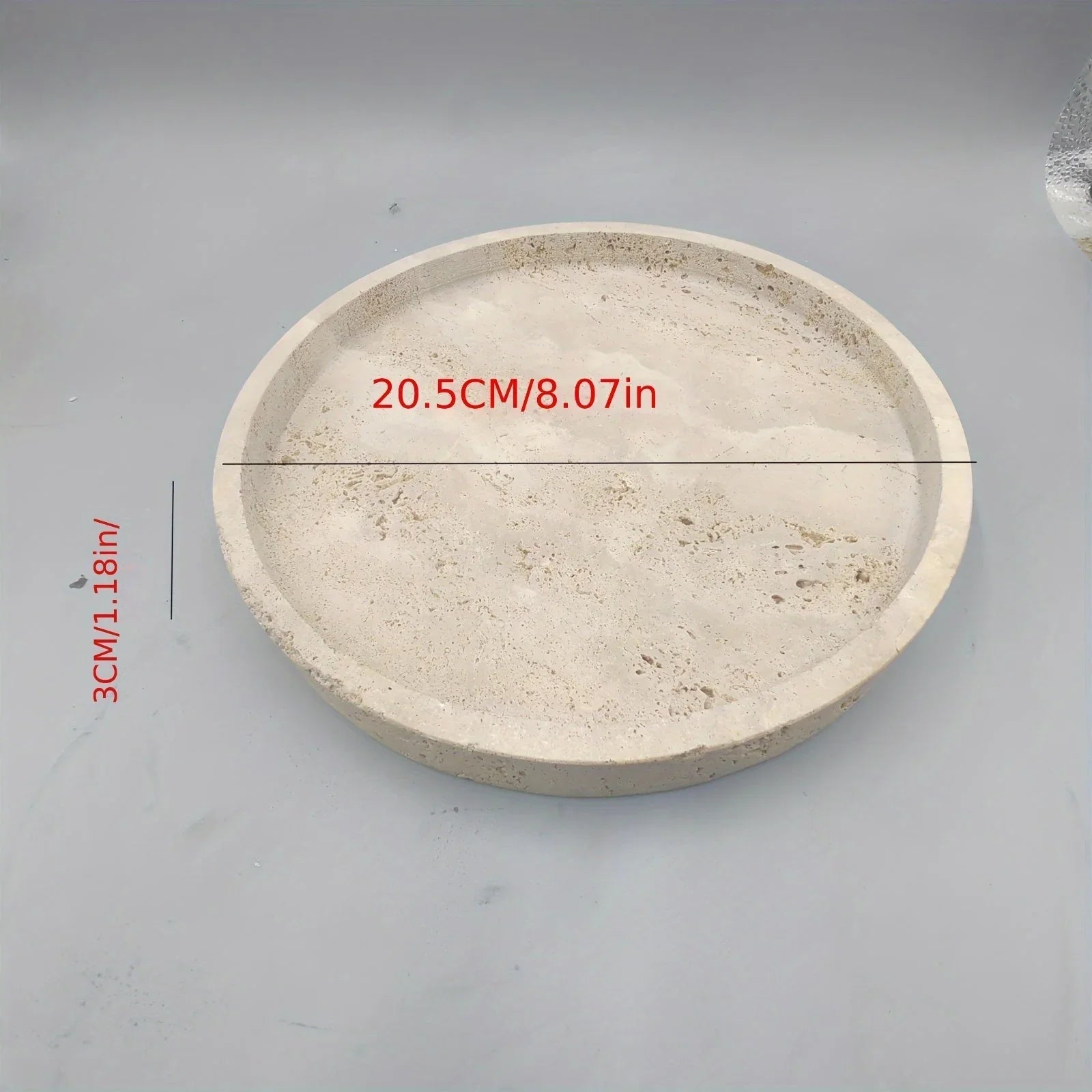 Tray - Natural Yellow Marble Round