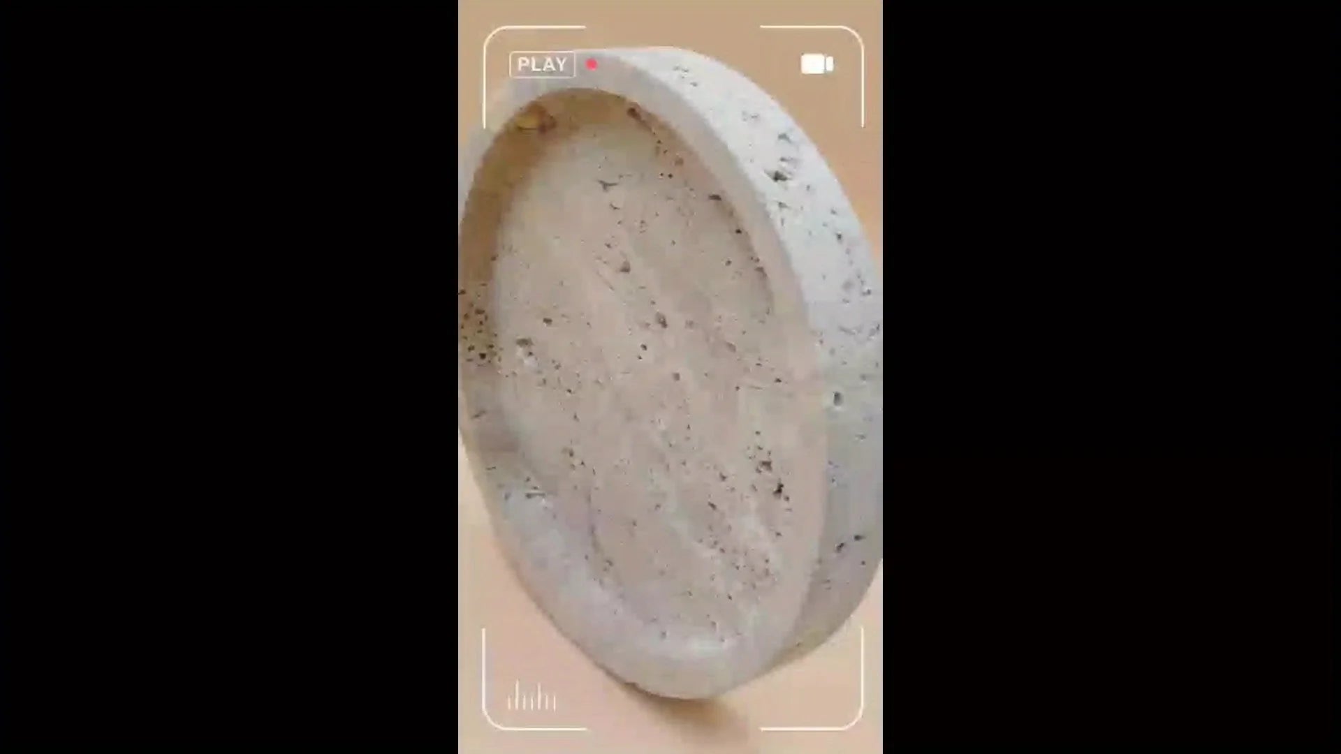 Tray - Natural Yellow Marble Round