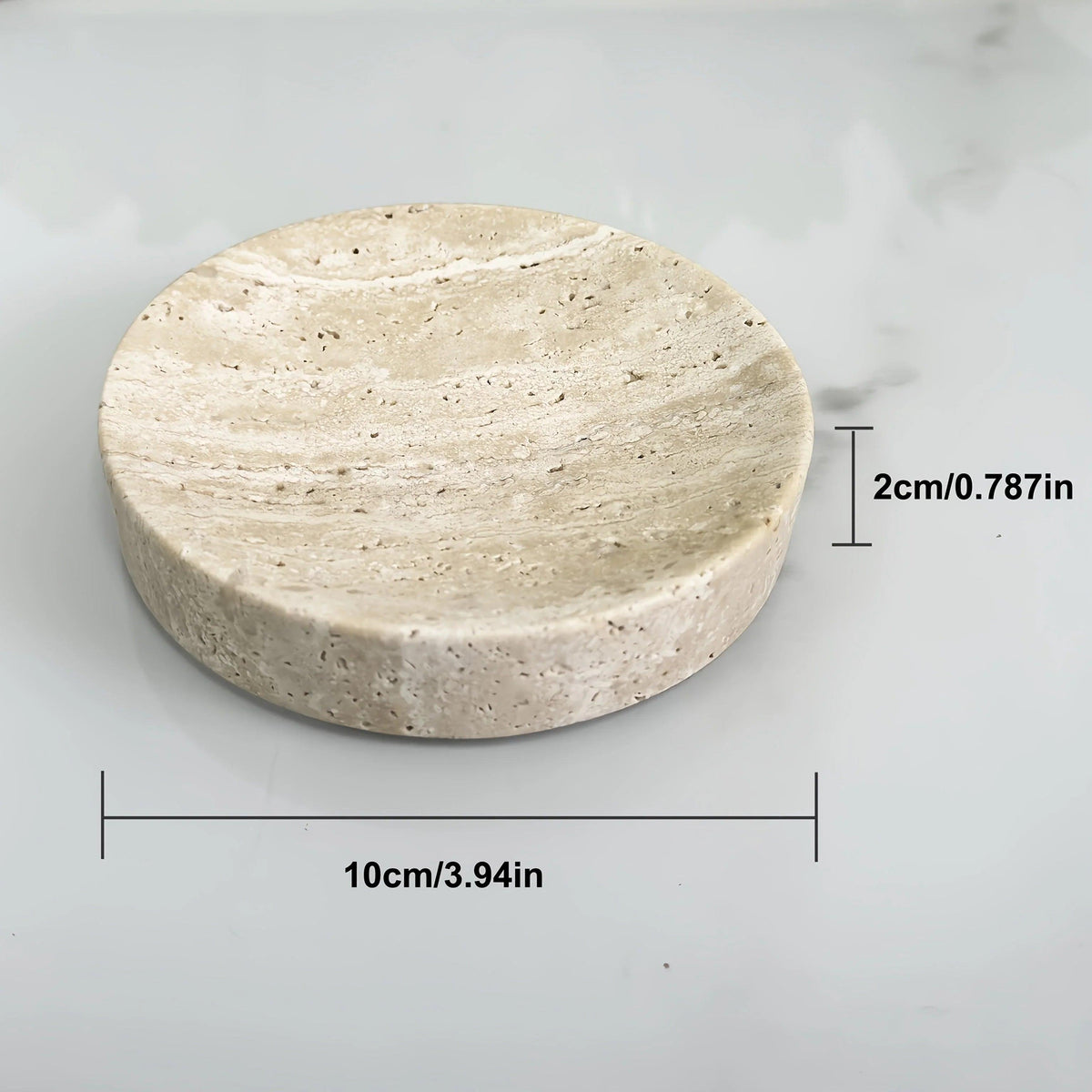 Tray - Pearl Marble Round
