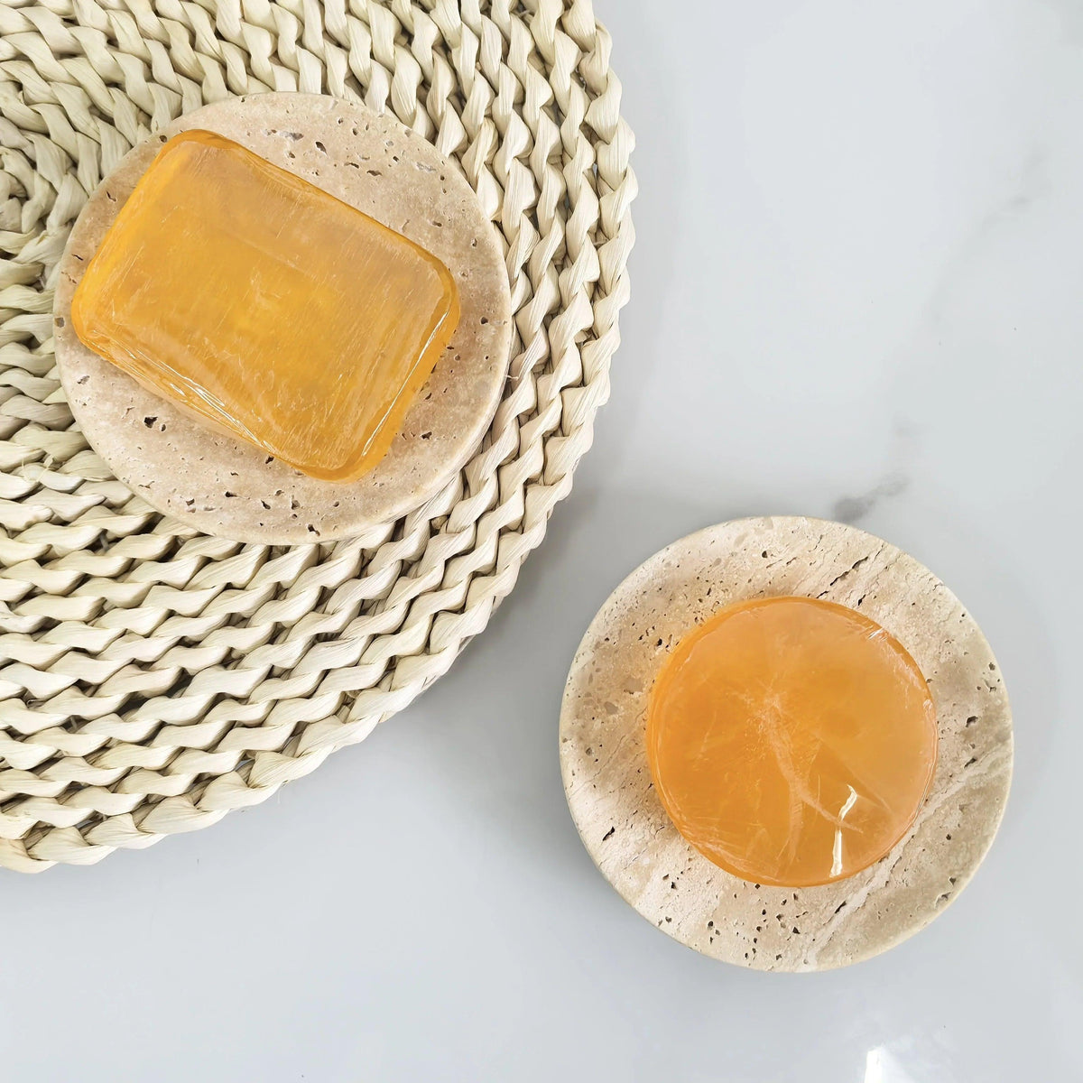 Tray - Pearl Marble Round