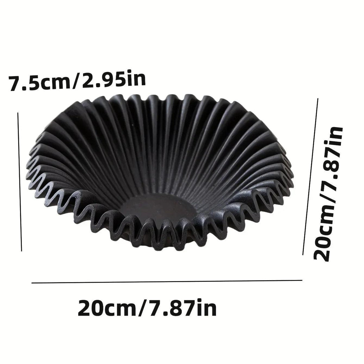 Tray - Wave Black Glass 2-Layer