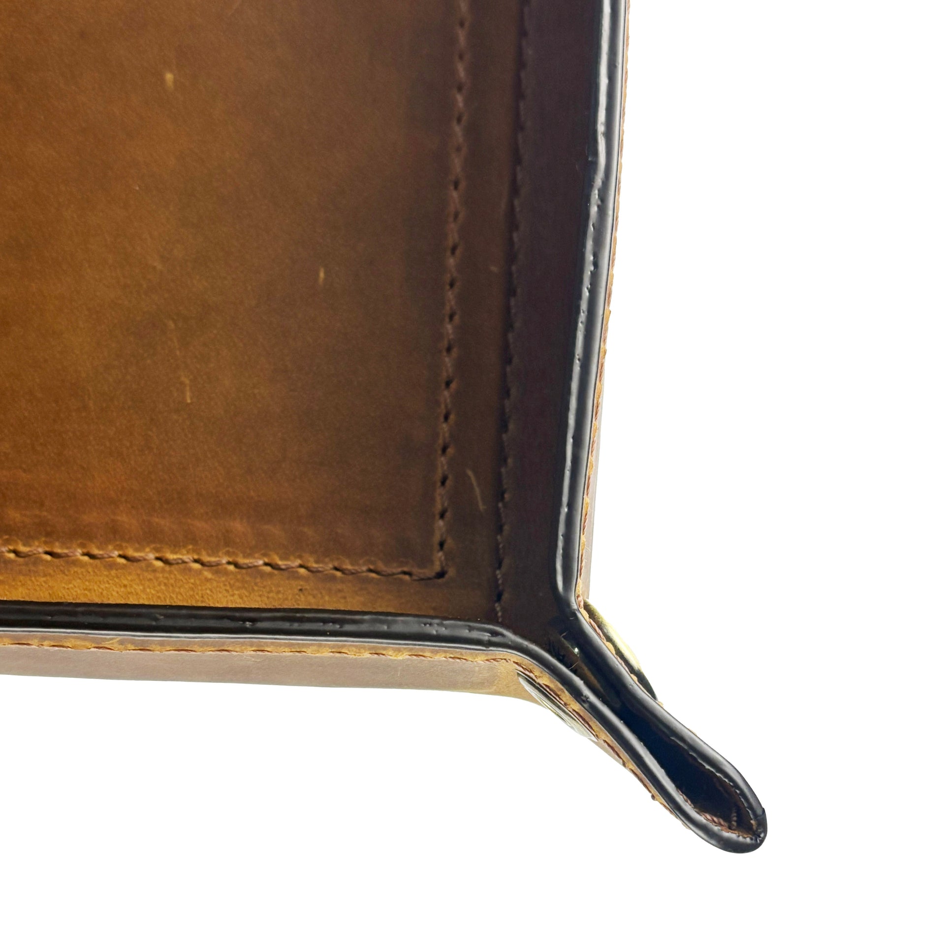 Tolredo Handcrafted Leather Valet Tray – Rich Brown