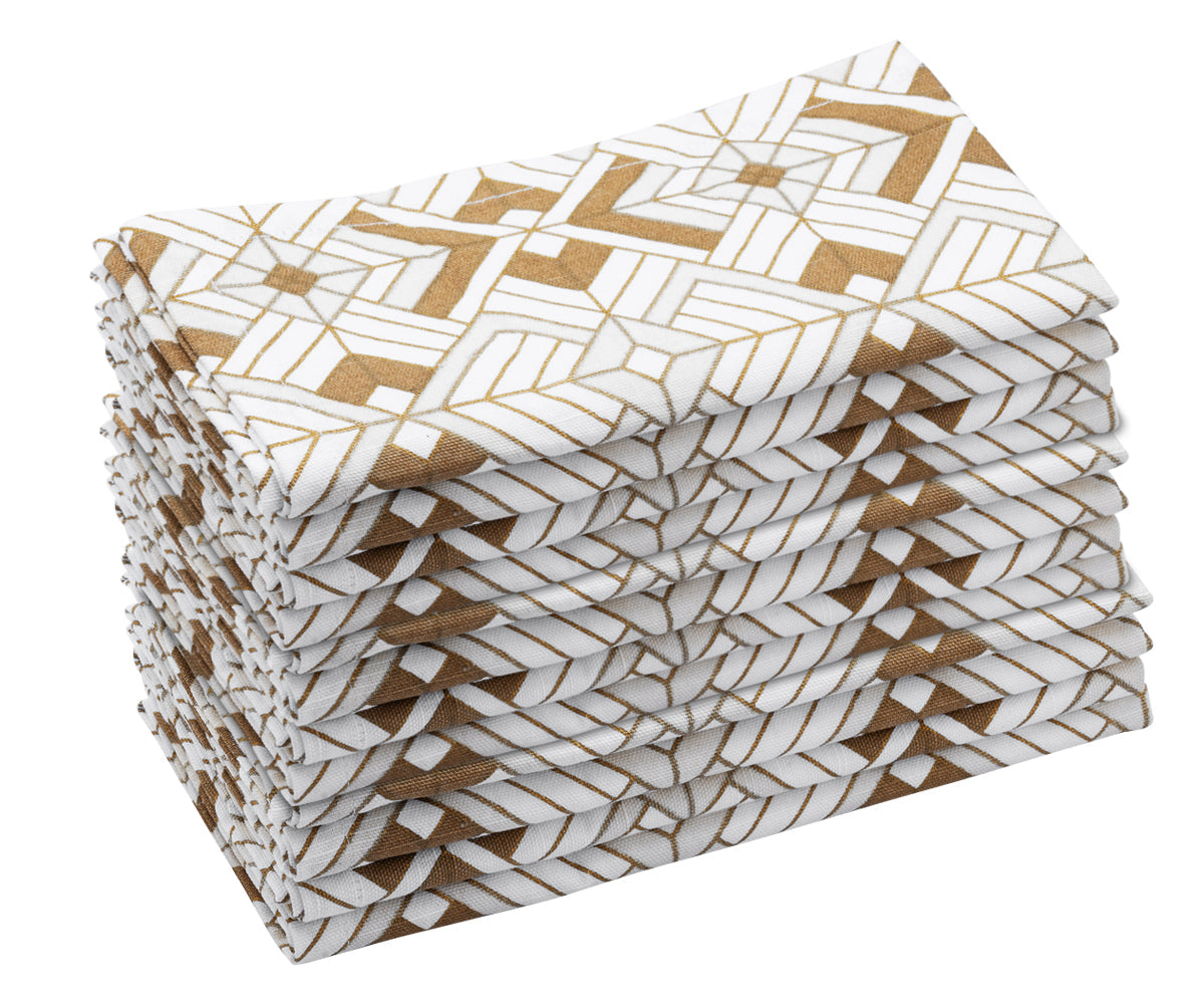 Printed Napkins - Metallic Gold Foil Napkins