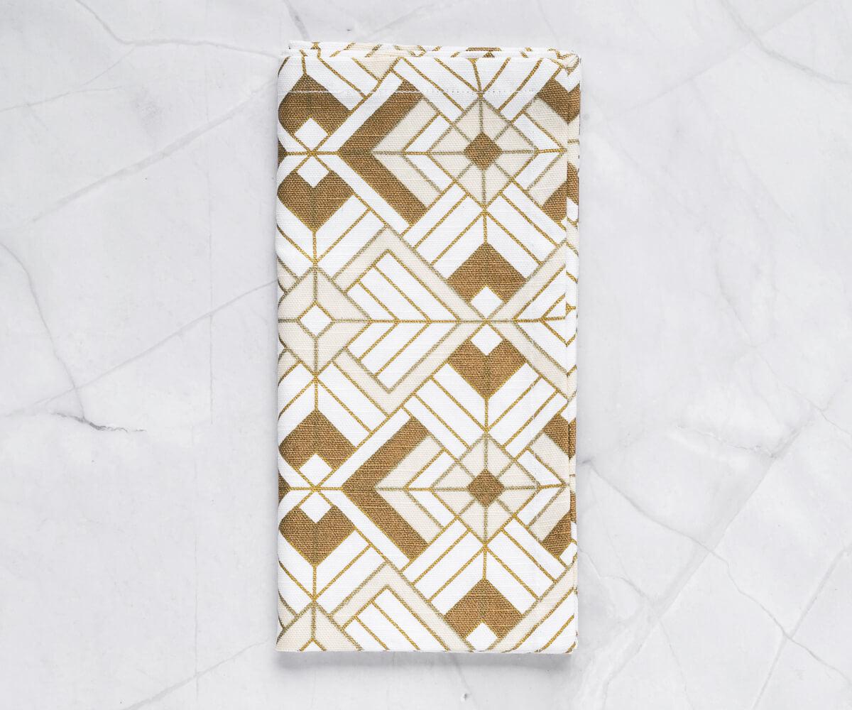 Printed Napkins - Metallic Gold Foil Napkins