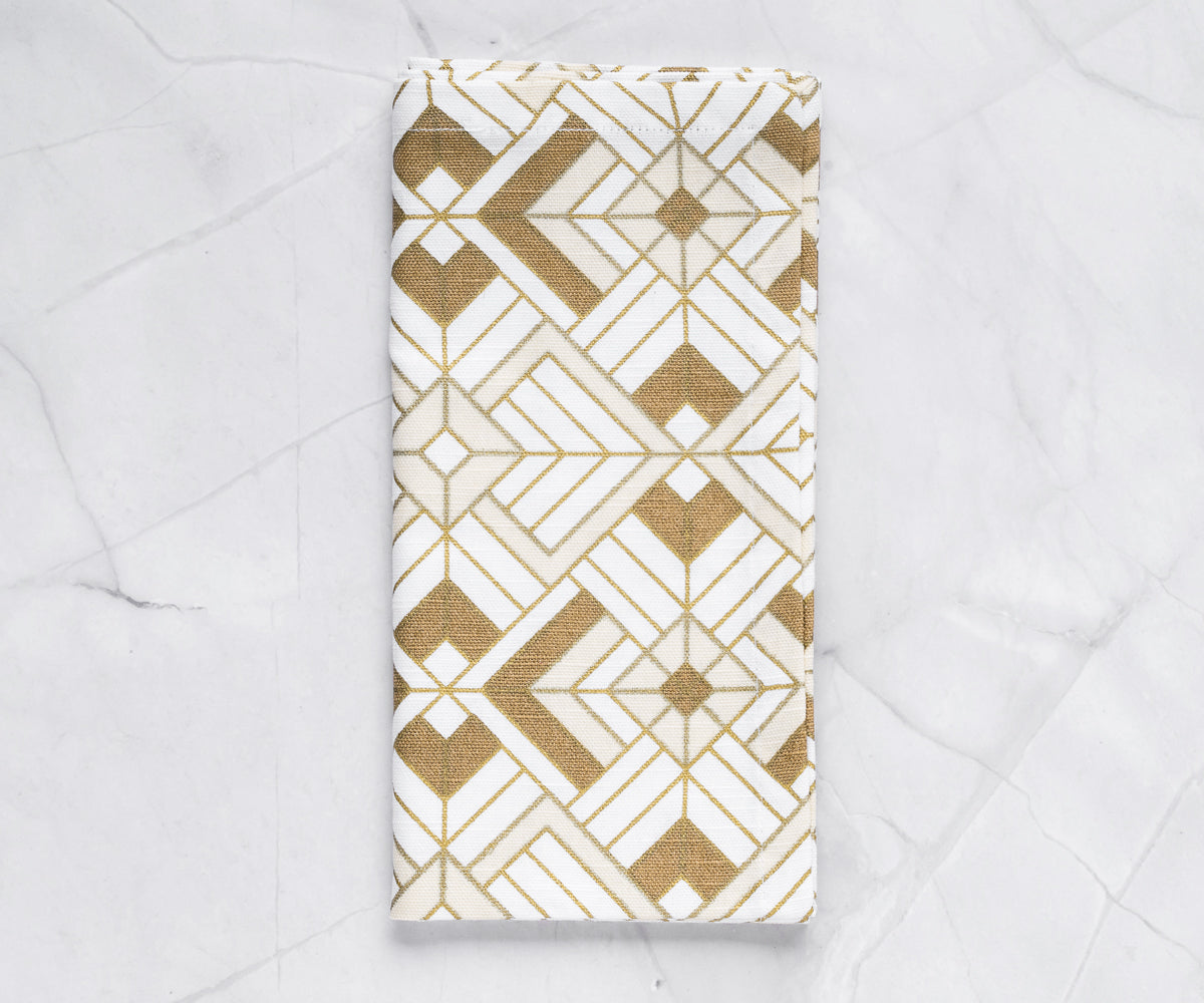Custom Print Metallic Cotton Napkins - Customized Napkins