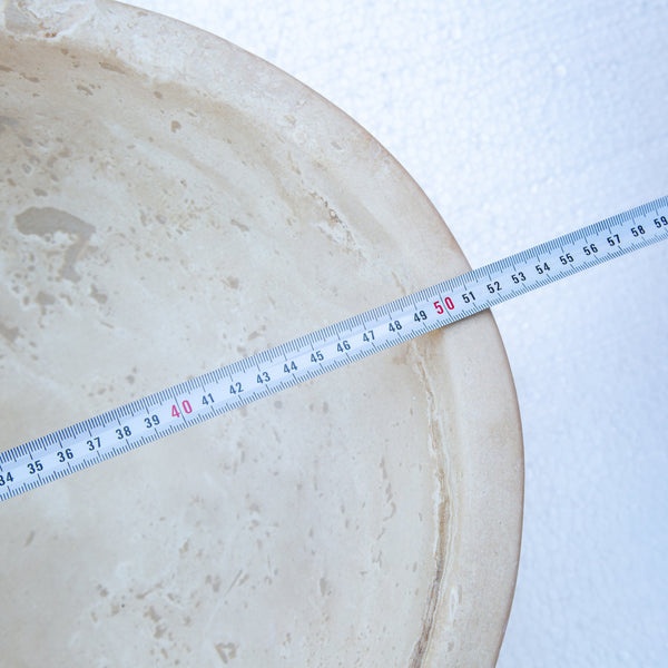 Troia Light Travertine Natural Stone Oval Vessel Sink (W)16