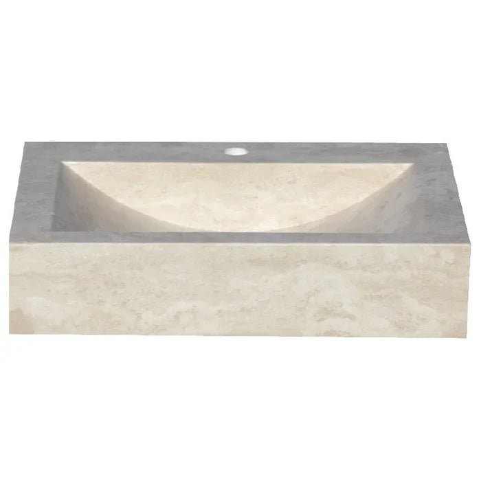 Troia Light Travertine Rectangular Kitchen Sink Honed (W)18