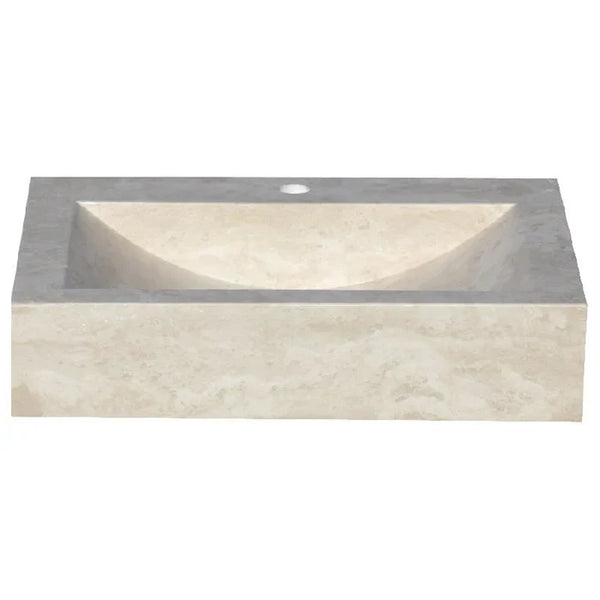 Troia Light Travertine Rectangular Kitchen Sink Honed (W)18