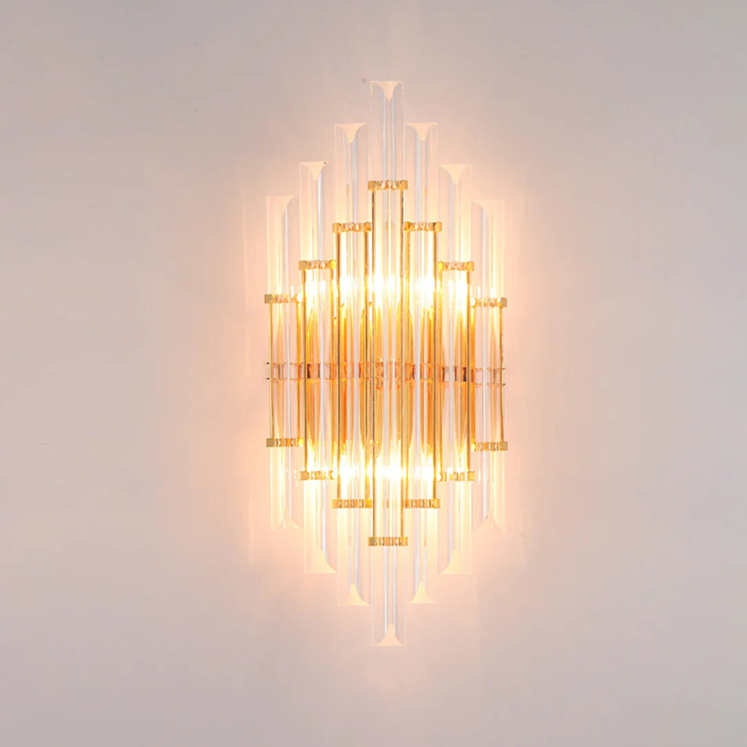 Tube Clear Crystal Wall Light