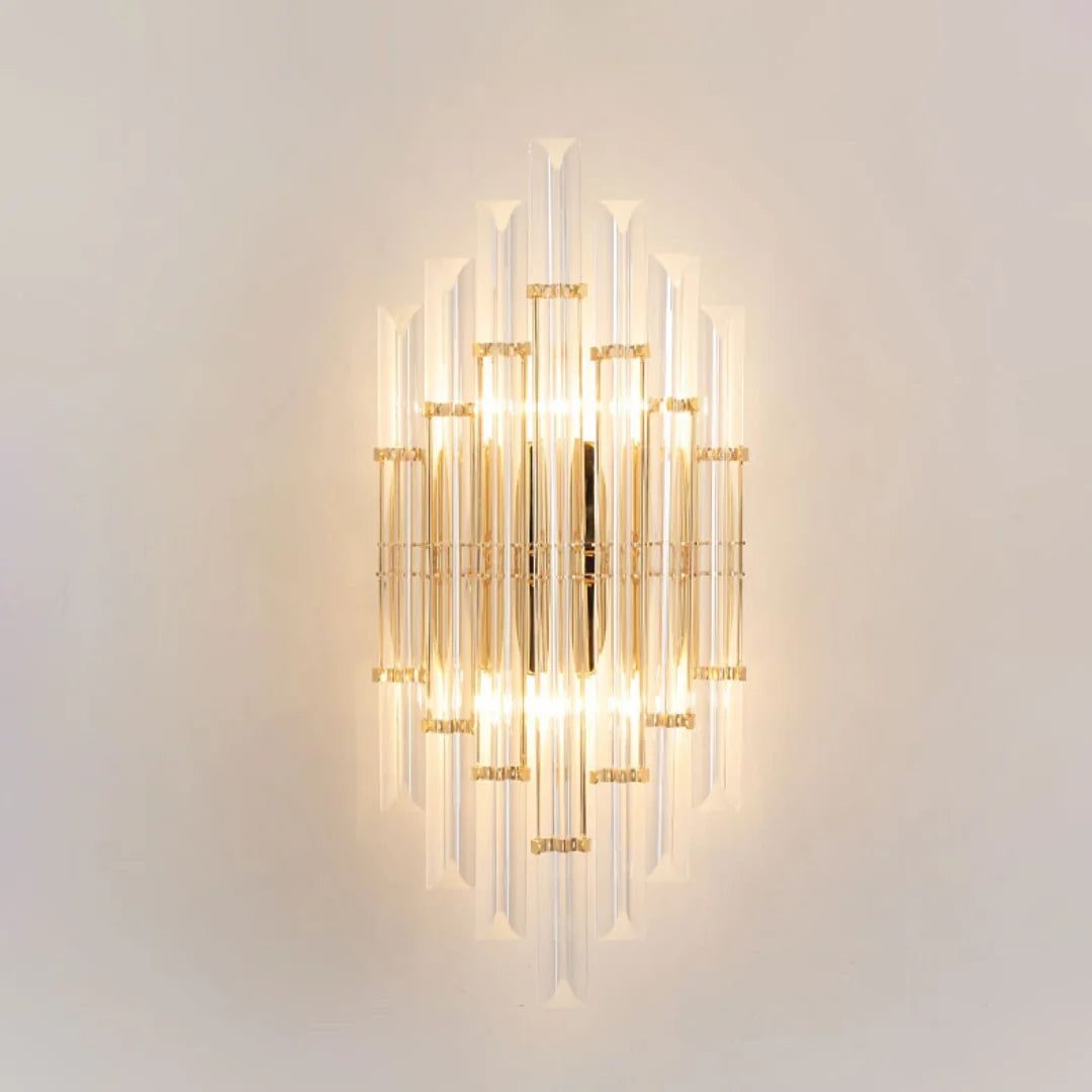 Tube Clear Crystal Wall Light