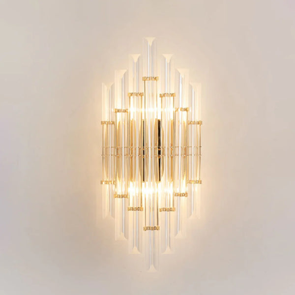 Tube Clear Crystal Wall Light