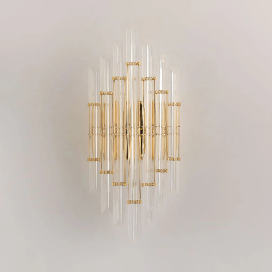 Tube Clear Crystal Wall Light