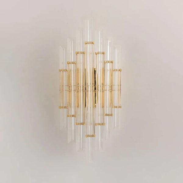 Tube Clear Crystal Wall Light
