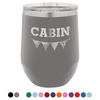 American Flag 12 oz Wine Tumbler - Powder Coated