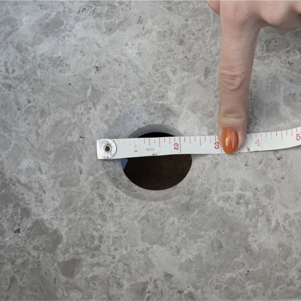 Tundra Gray Marble Rectangular Wall-mount Bathroom Sink (W)12