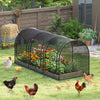 Tunnel Crop Cage Large Portable Plant Protection Tent with 3 Roll-up Zippered Doors