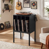 Turntable Record Player Stand with Power Outlets-Black