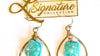 Turquoise Druzy Quartz Gold Hoop Earrings