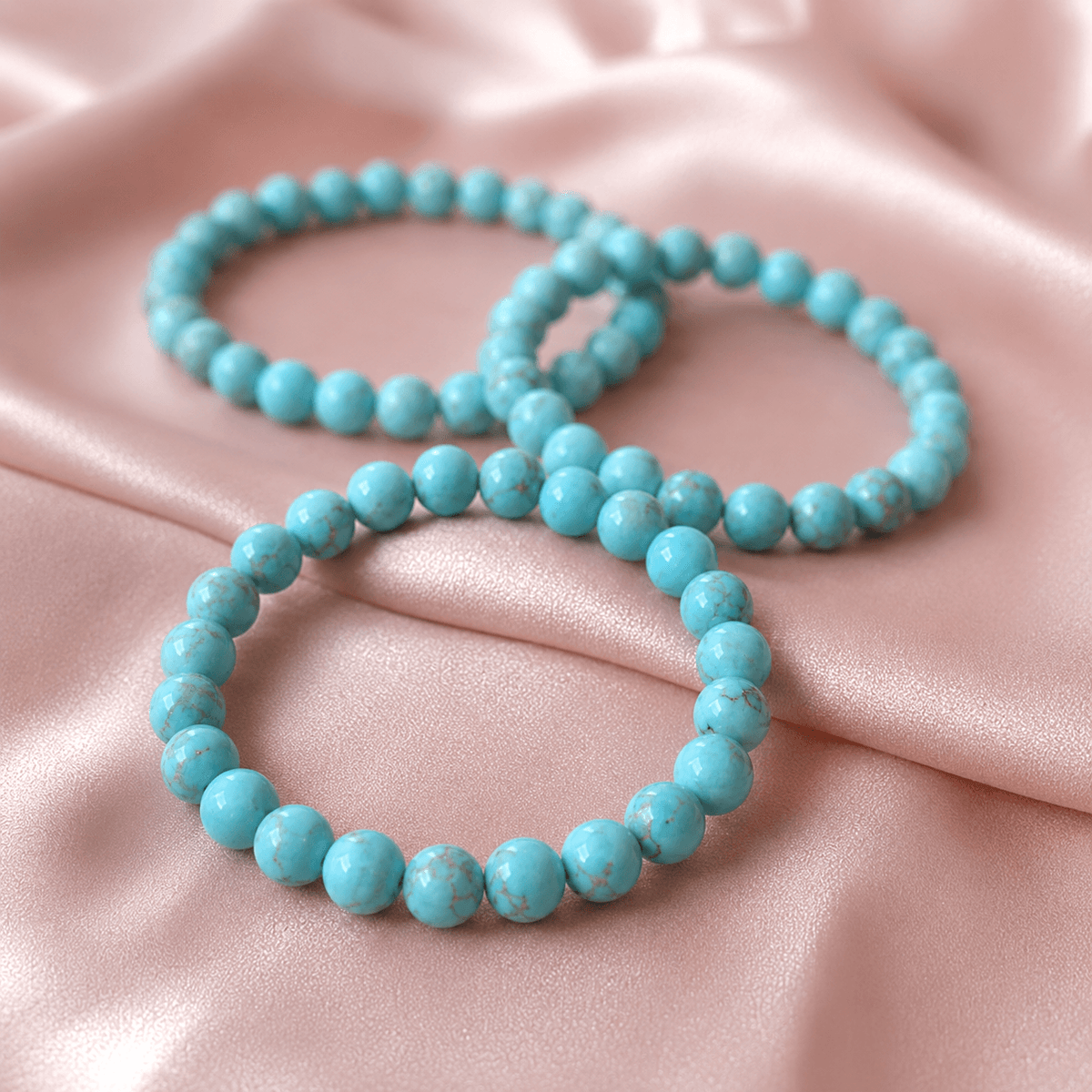 Turquoise Howlite Bracelet | Blue Howlite Bracelet (Dream Recall and Patience)