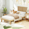 Twin/Full/Queen Size Bed Frame with Rattan Headboard-Twin Size