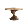 Twistcrest Solid Wood Round Dining Table - Natural Oak / Ø36″ × 30″H