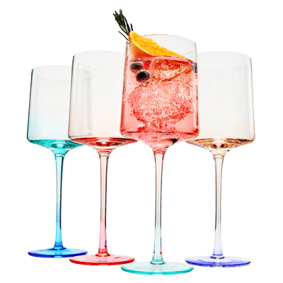 Alba Stemmed Wine Glassware, Set of 4