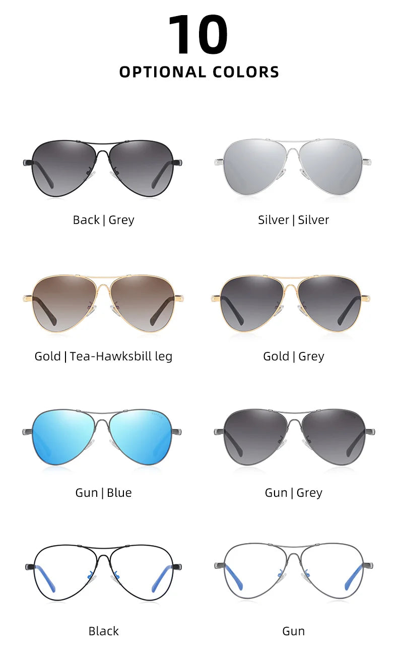 BARCUR Polarized Pilot Sunglasses for Men – Stylish Anti Blue Light UV400 Protection Gradient Mirror Lens Stainless Steel Trendy Frame – Fashion Aviator Sun Glasses for Men Ideal for Driving Travel Summer & Outdoor Activities