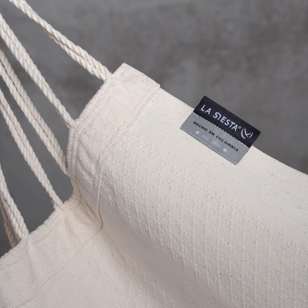 Fiji Organic Latte – Organic Cotton Comfort Size Hammock Chair with Galvanized Steel Stand