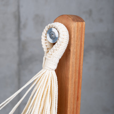 Udine Outdoor Sea Salt - Weather-Resistant Hammock Chair with FSC® certified Eucalyptus Stand