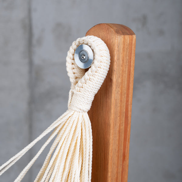 Udine Outdoor Cedar - Weather-Resistant Hammock Chair with FSC® certified Eucalyptus Stand