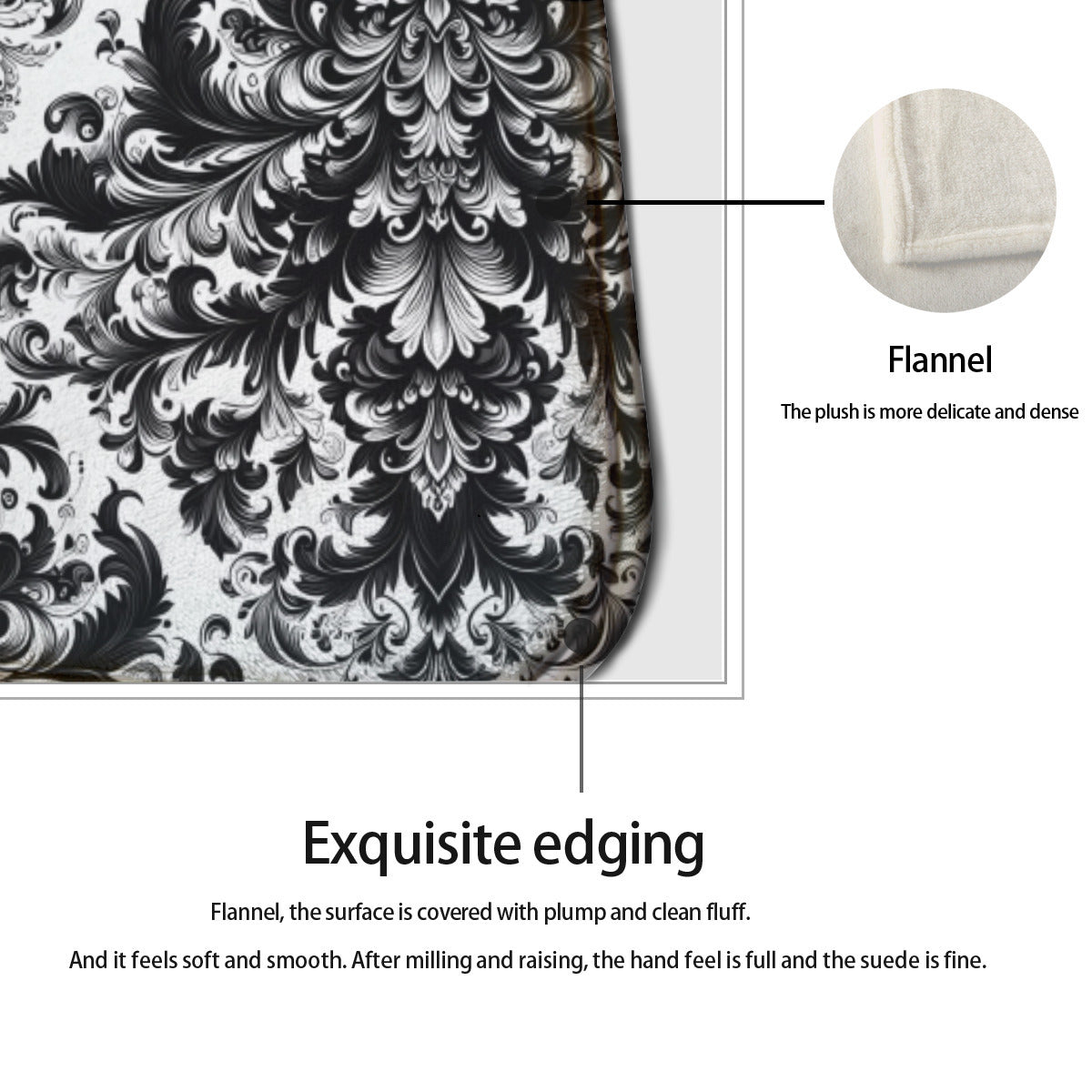 Kitchen floor mat damask pattern