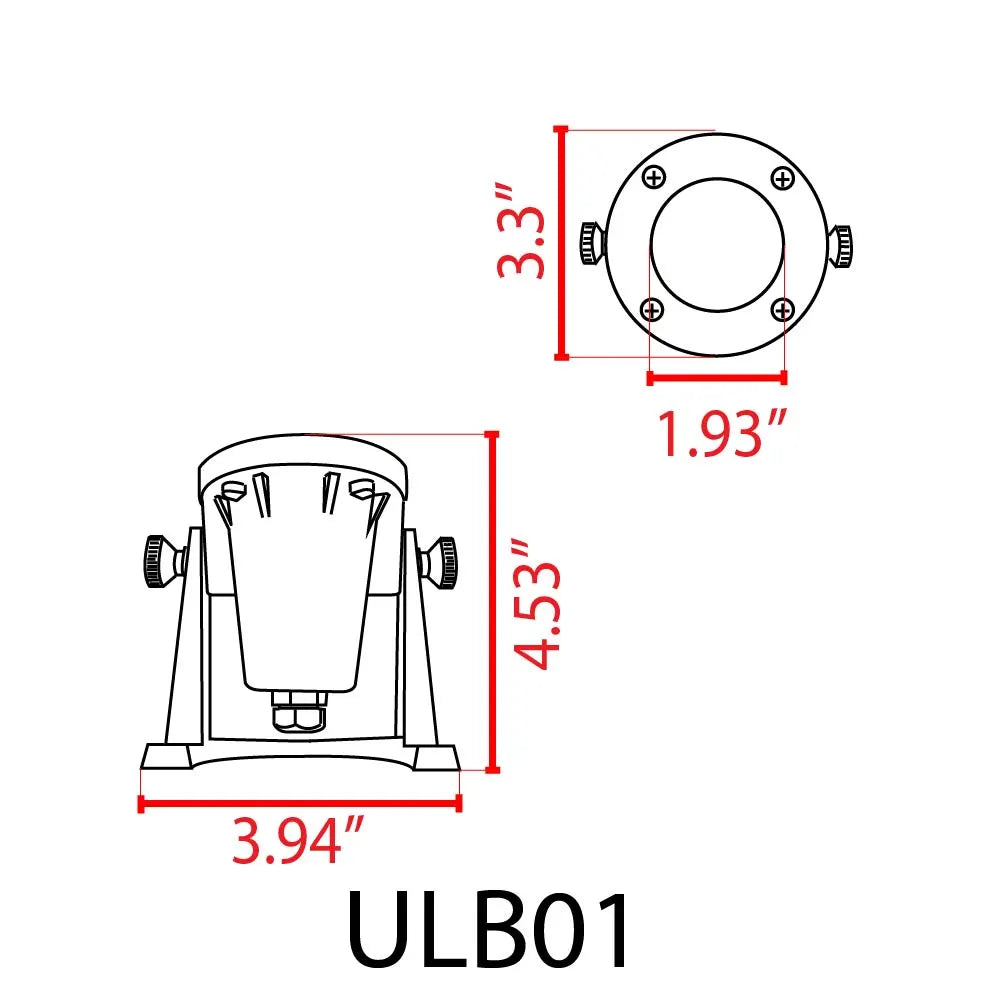 ULB01 12V Low Voltage Underwater Brass LED Fountain Pond Lighting MR16 Socket