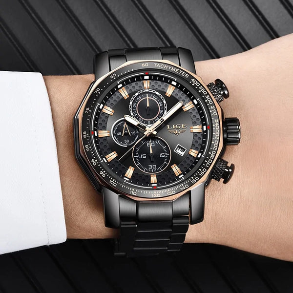 LIGE Elegant Precision Men's Watches