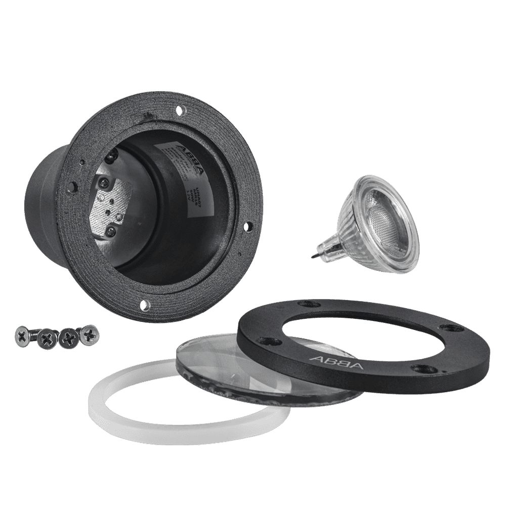 UNA07 Cast Aluminum 12V Low Voltage Round LED In-ground Well Light IP65 Waterproof MR16 Socket