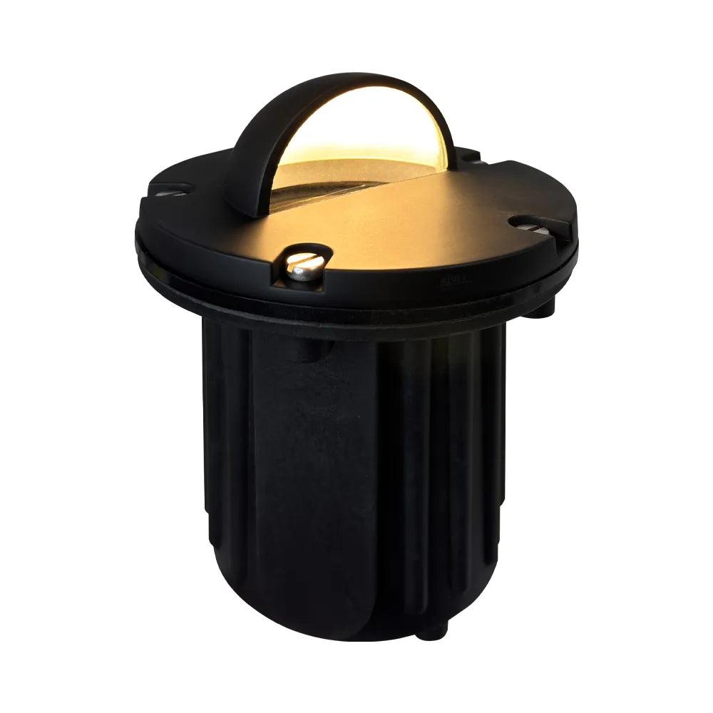 UNB02 Cast Brass 12V Low Voltage Half Moon Round LED In-ground Well Light MR16 Socket IP65 Waterproof