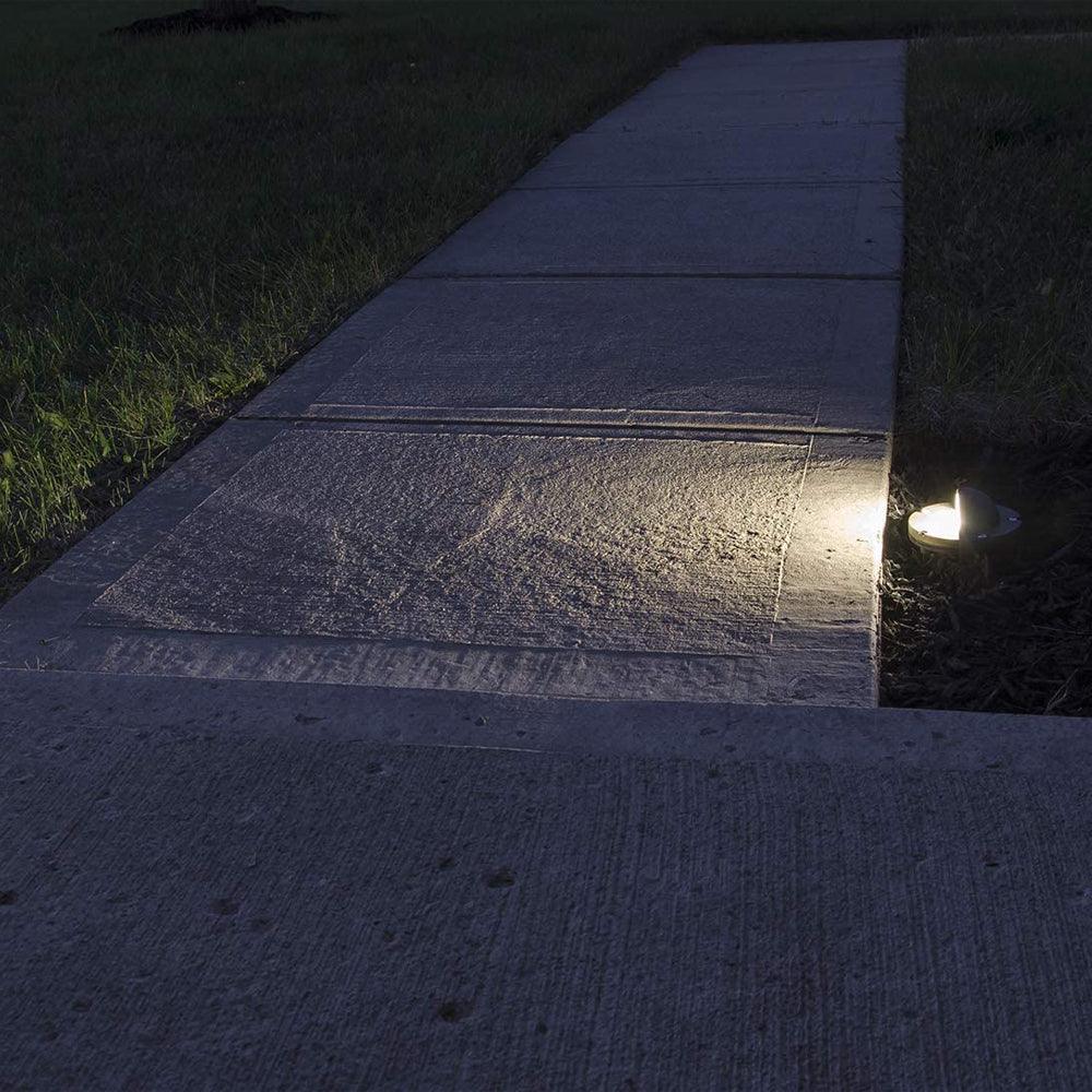 UNB02 Cast Brass 12V Low Voltage Half Moon Round LED In-ground Well Light MR16 Socket IP65 Waterproof